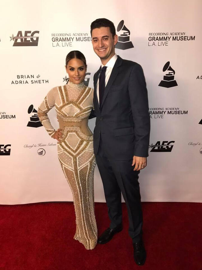 With singer Pia Toscano