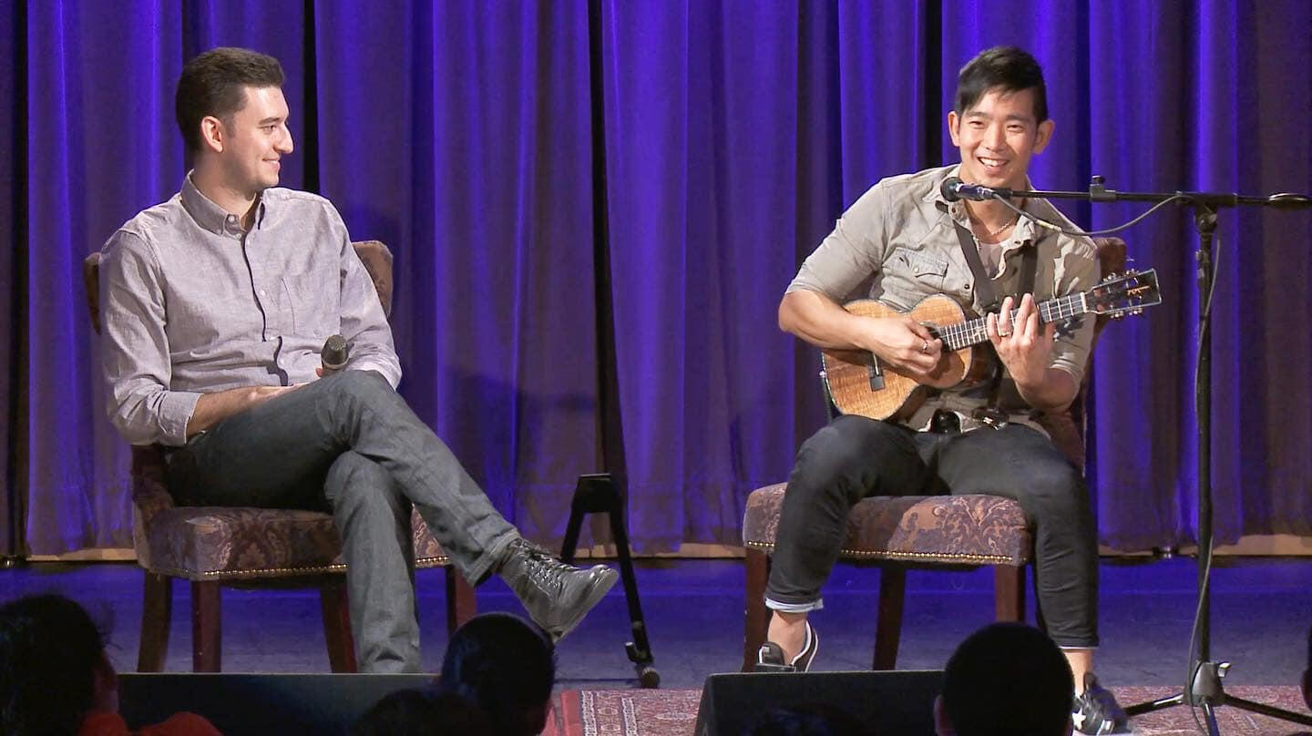 With ukulele player Jake Shimabukuro