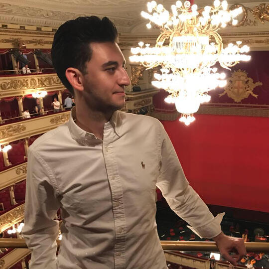 Adam pictured at La Scala in Milan